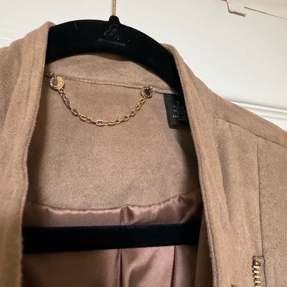 Chicos Size 2 Tan Suede Jacket lined new no tags. Super soft. Womens 12-14! - Picture 3 of 4
